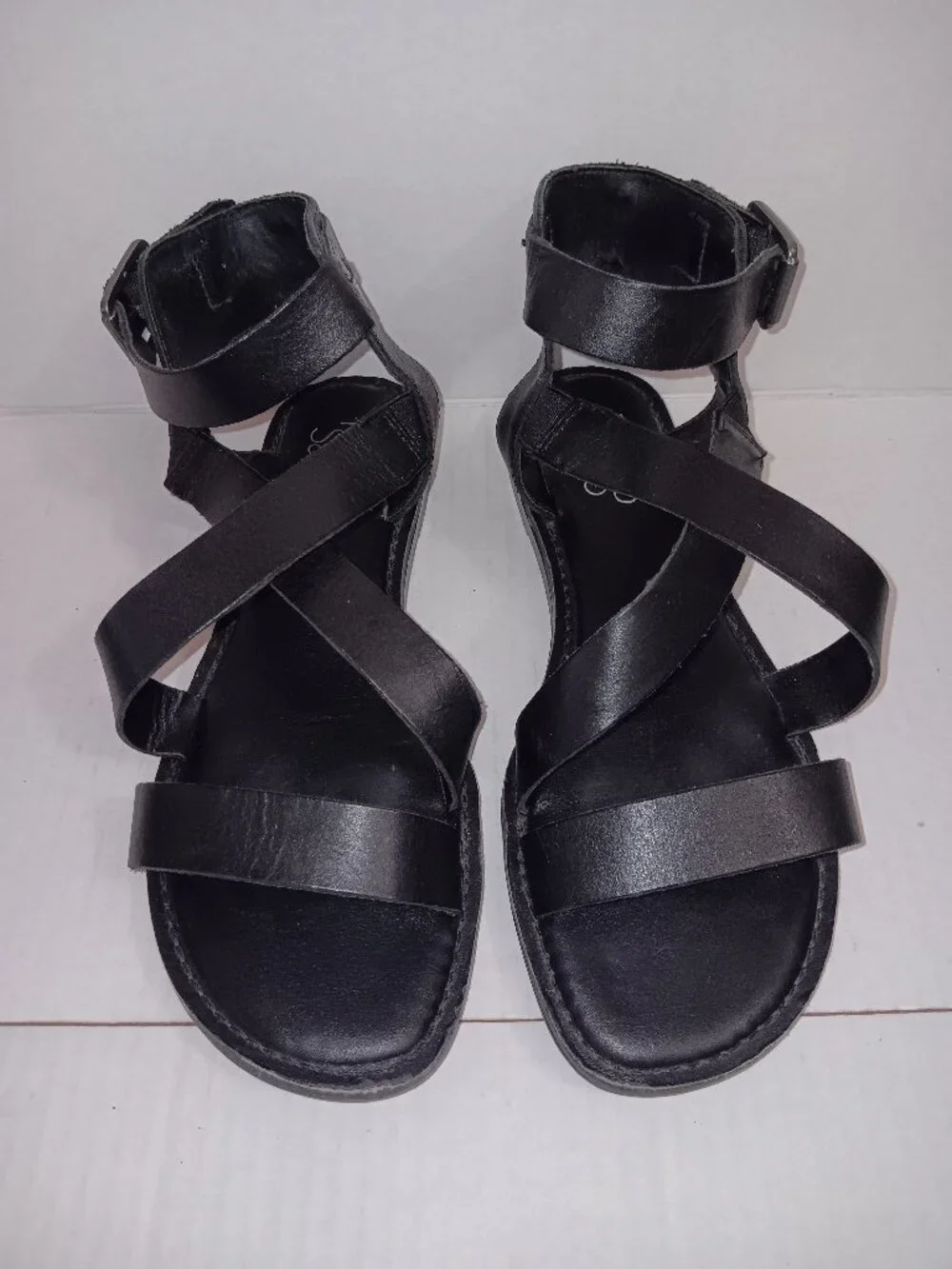 FRANCO SARTO ANKLE STRAP LEATHER UPPER GWENYTH GALIATOR SANDALS - Picture 1 of 10